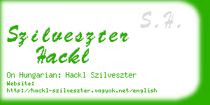 szilveszter hackl business card